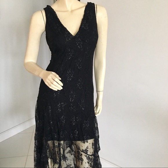 Alexia Admor black lace sleeveless v-neck dress - Picture 5 of 8